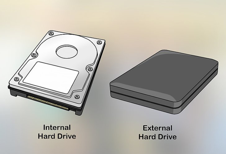 HDD gắn trong (Internal HDD) và HDD gắn ngoài (External HDD)