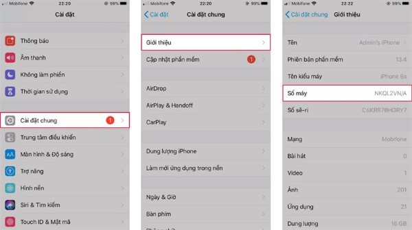 Hướng dẫn kiểm tra mã iPhone