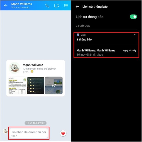 Cách xem tin nhắn Zalo đã thu hồi trên điện thoại OPPO